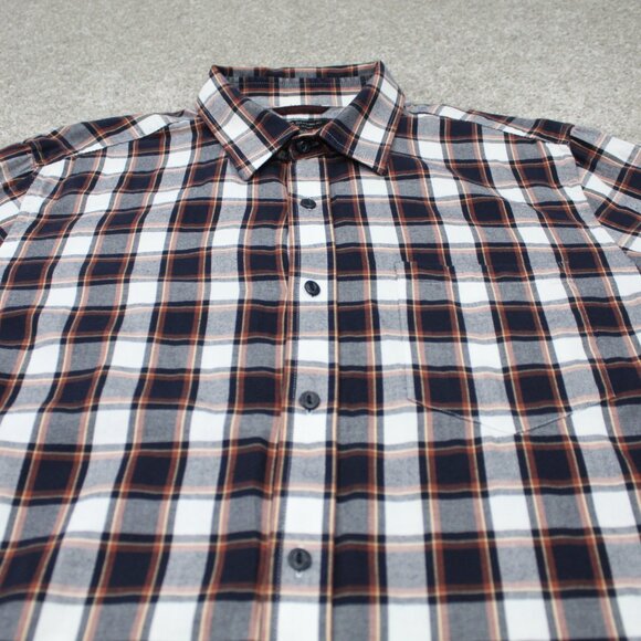 Banana Republic Shirt Mens Large Red/Blue Lightweight Flannel Long Sleeve Cotton - Picture 4 of 13
